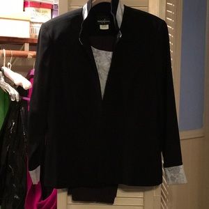 EUC, PRINCESS SEAMS, Positive Attitude,1X,Black jckt&pants,light Periwinkle Top